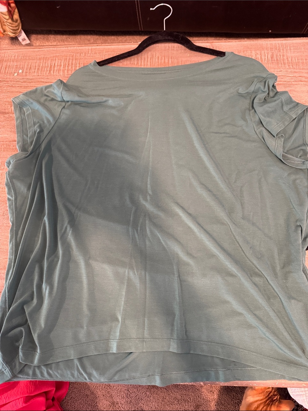 Athleta Sage Green Short Sleeve Boatneck Tee